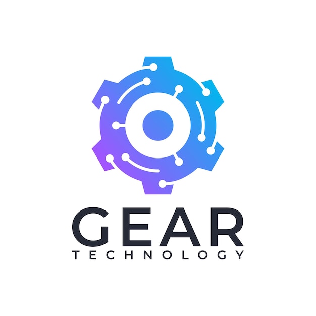 gear technology modern logo design