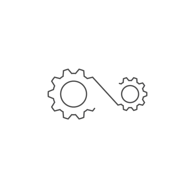 Иллюстрация векторной иконки Gear Template