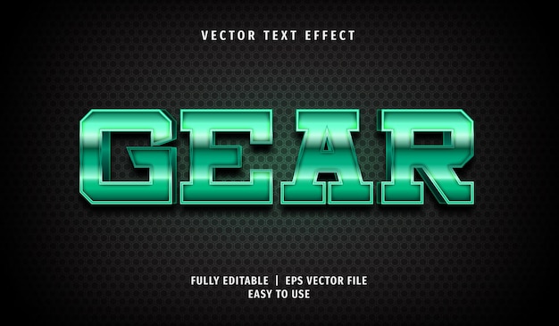 Gear Text effect, Editable Text Style