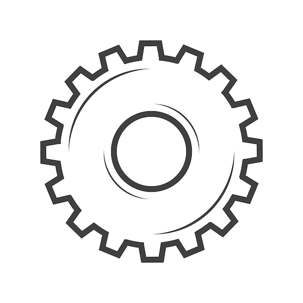 Gear vector symbol line style