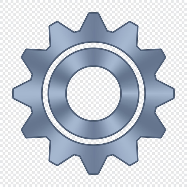 Vector gear wheel metal cogwheel gear setting icon machine gear icon industrial icon vector illustration
