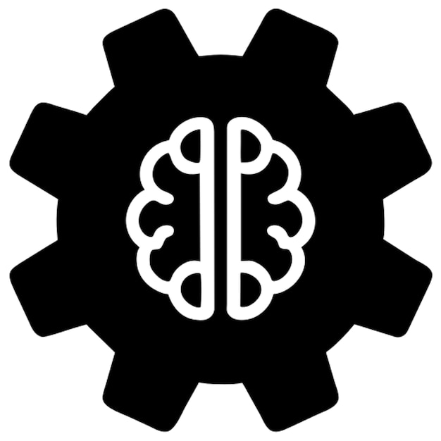 gears and brain icon