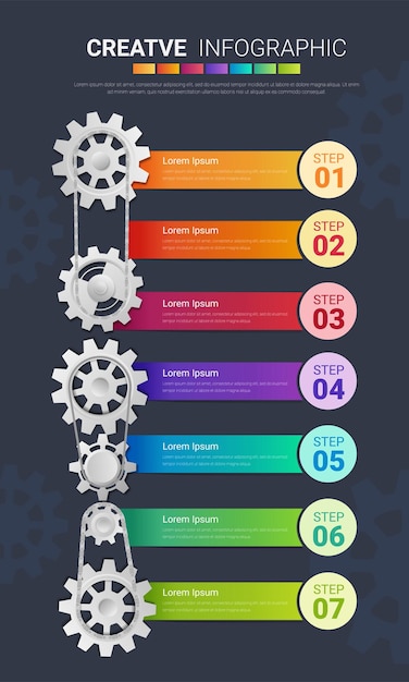 Gears cogwheels presentation model