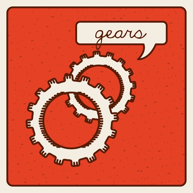 Gears icon design, vector illustration eps10 graphic