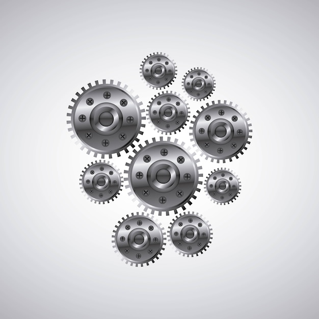 Vector gears machine settings icon