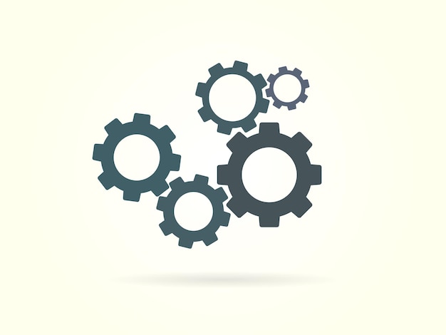 Gears in Progress icon vector illustration