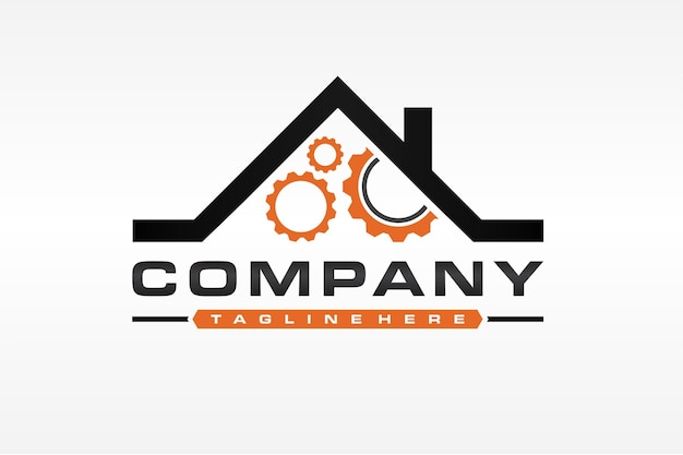 gears roof house logo