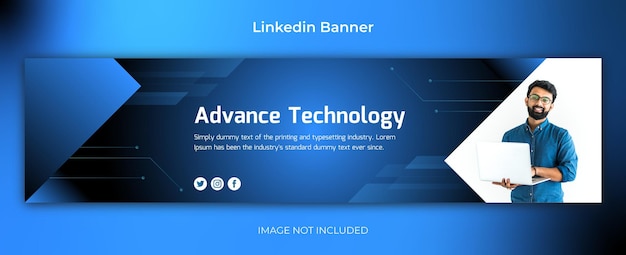 Geavanceerde technologie gekoppelde banner of voorbladsjabloon