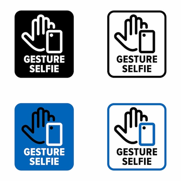 Gebaar selfie mobiel apparaat app informatiebord