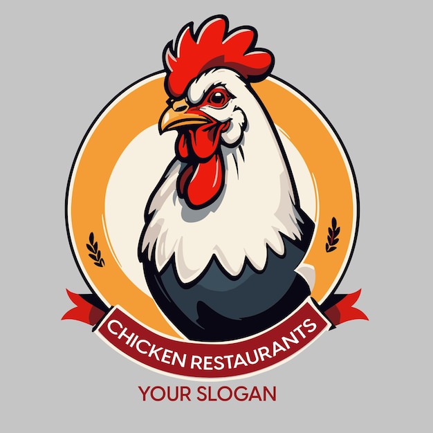 gebakken kip restaurant logo voedsel logo