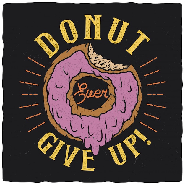 Gebeten donut geweldige illustratie