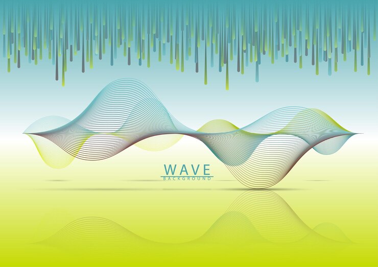 Vector gebogen gladde tape ontwerp golf van gekleurde lijnen abstracte achtergrond vectorillustratie