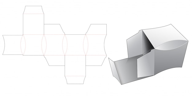 Gebogen hoekdoos gestanst sjabloon