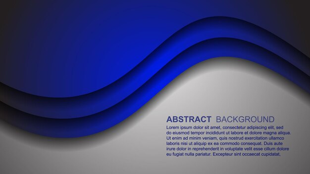 Gebogen vector achtergrond overlappende papierlagen op ruimte voor tekstontwerp