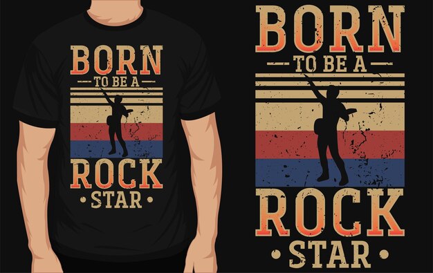 Geboren om het ontwerp van de t-shirt van de rockstermuziek te zijn