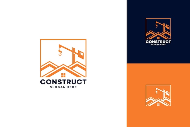 Vector gebouw constructie logo ontwerp vector