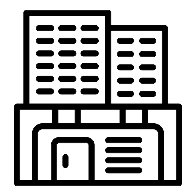 Gebouw zorg pictogram overzicht vector Oorlogsbunker Gevaar huis