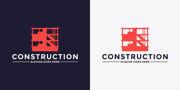 Gebouwen constructie logo ontwerp vector