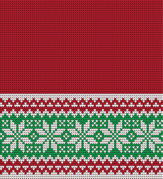 Gebreid kerst- en nieuwjaarspatroon in koe. wol breien trui ontwerp.
