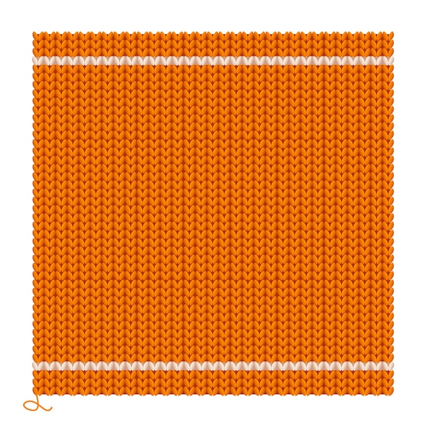 Gebreide Naadloze Oranje Achtergrond. Neutrale textuur vectorillustratie