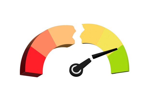 Vector gebroken kredietwaardigheid