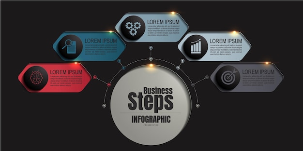 Gebruik dynamische infografische sjablonen voor indrukwekkende presentaties