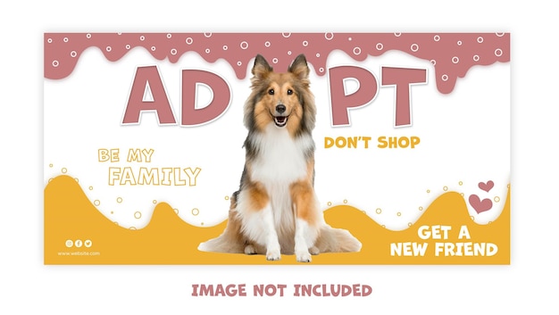 Gebruik een sjabloon voor banners voor huisdieren