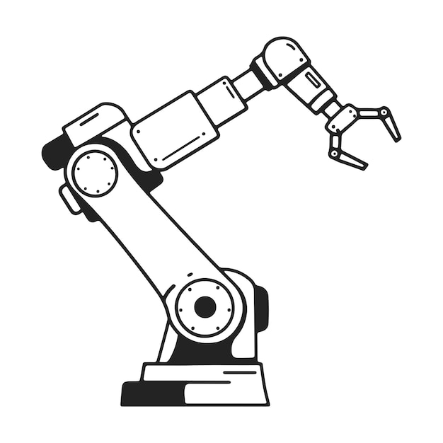 Gebruikbare robotarm icoon geïsoleerd Makelijk te gebruiken op websites en apps bewerkbare vector icoon