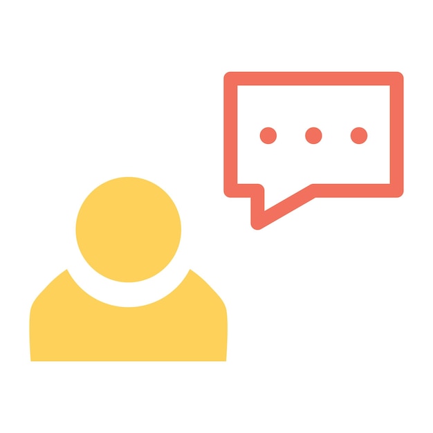 gebruiker spraak chat bubble icoon ontwerp vector sjabloon