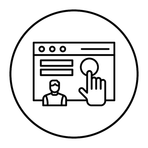 Gebruikersinterface vector icoontje Kan worden gebruikt voor No Code icoonset