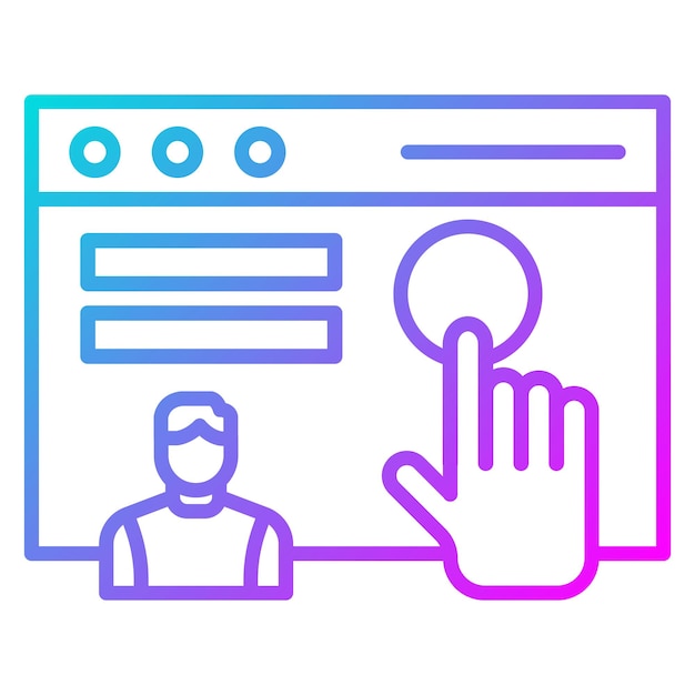 Gebruikersinterface vector icoontje Kan worden gebruikt voor No Code icoonset