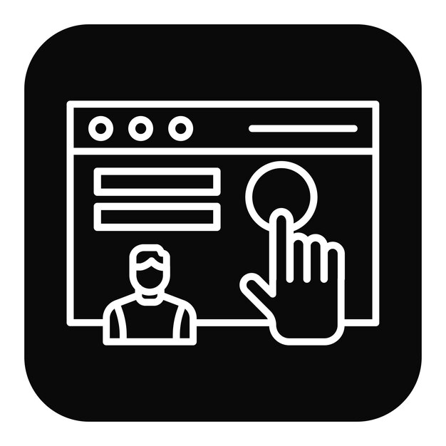 Gebruikersinterface vector icoontje Kan worden gebruikt voor No Code icoonset