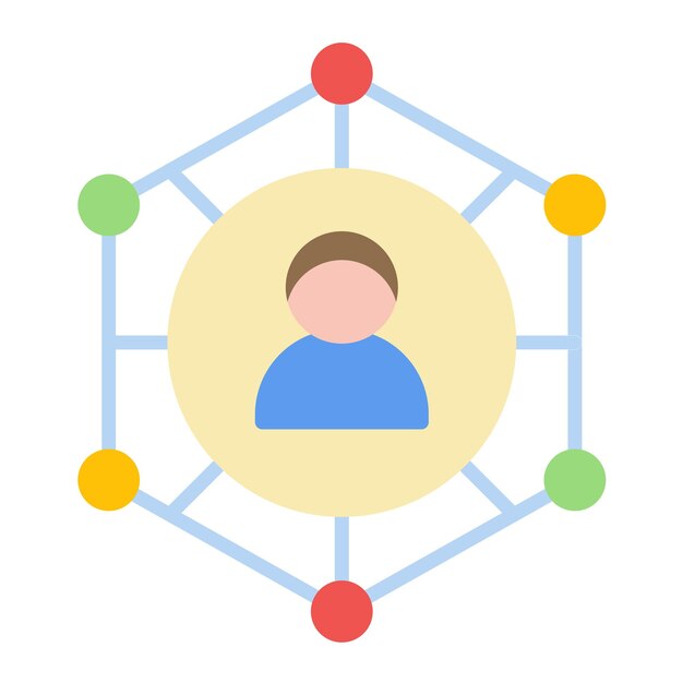 Gebruikersverbindingsvector-illustratiestijl