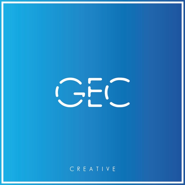 GEC Premium Vector laatst Logo Design Creatief Logo Vector Illustratie Monogram Minimaal Logo