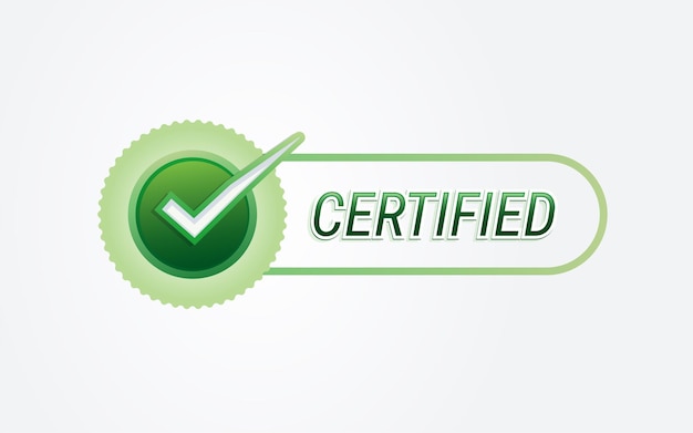 Vector gecertificeerd label logo badge