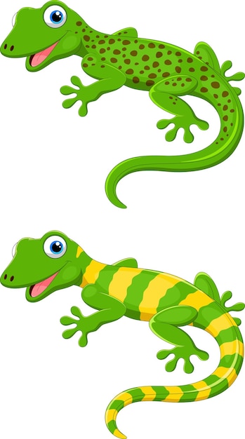 Vector gecko or lizard cartoon