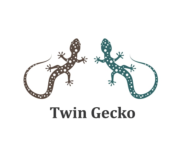 Gecko logo vector icon illustration template