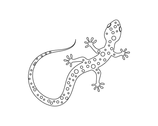 Vector gecko logo vector icon illustration