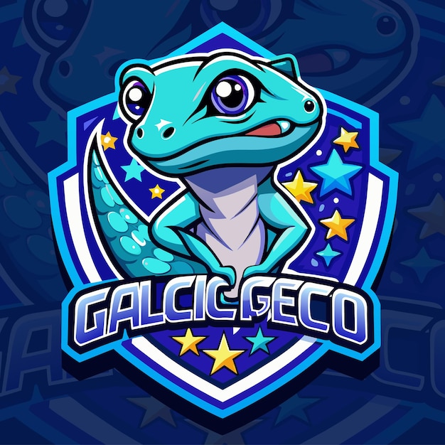 Vector gecko mascot logo