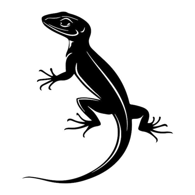 gecko silhouette vector design illustration