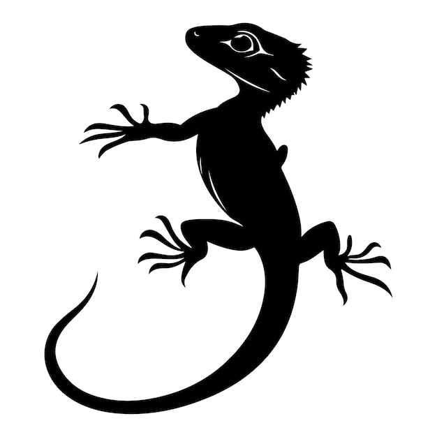 gecko silhouette vector design illustration