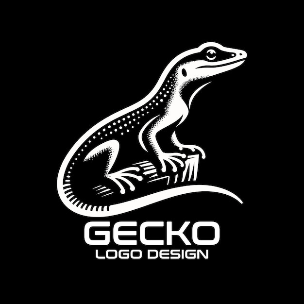 Vector gecko vector logo design