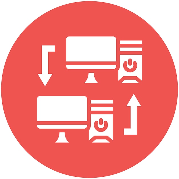 Gedeelde systemen Icon vector icoontje illustratie van Netwerk en Data Sharing icoonset