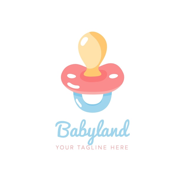 Gedetailleerde baby logo sjabloon