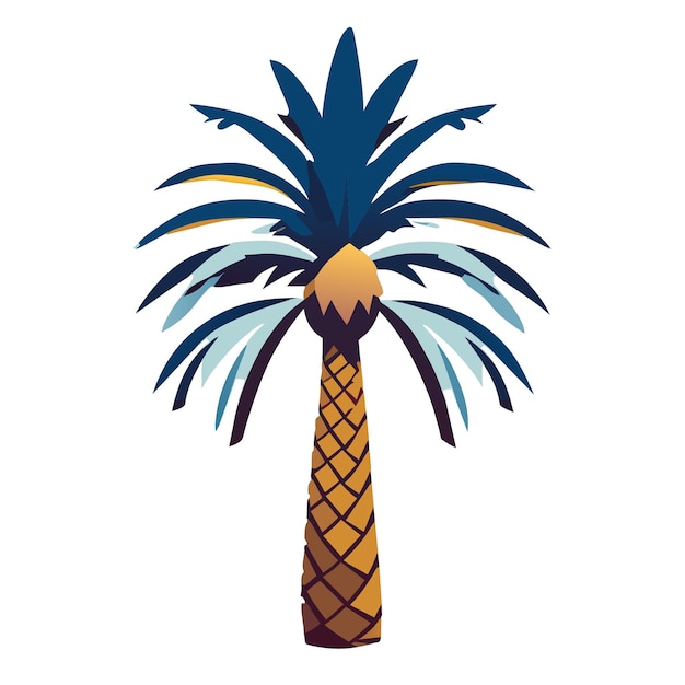 Gedetailleerde geïsoleerde ananasboom vectorillustratie op een witte achtergrond