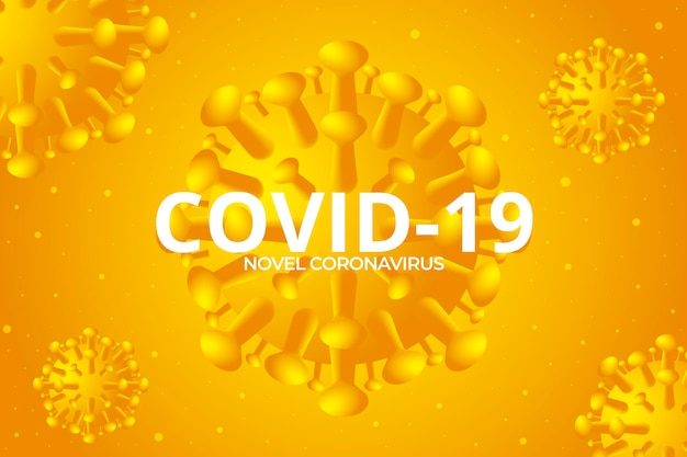 Gedetailleerde gele coronavirusachtergrond