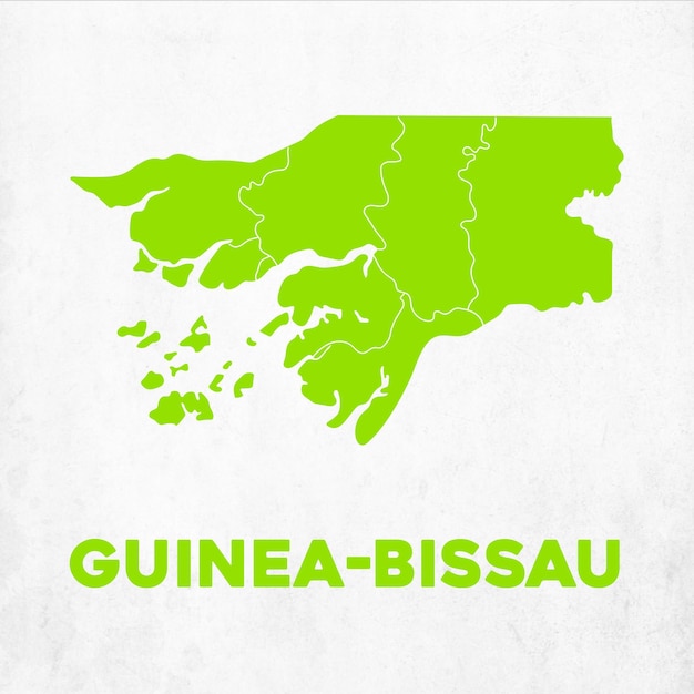 Gedetailleerde kaart van Guinee-Bissau