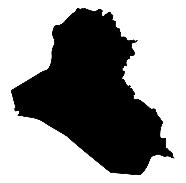 Gedetailleerde kaart van Irak geïsoleerd op witte achtergrond Vector kaart geschikt voor digitale bewerking en afdrukken van alle soorten en maten