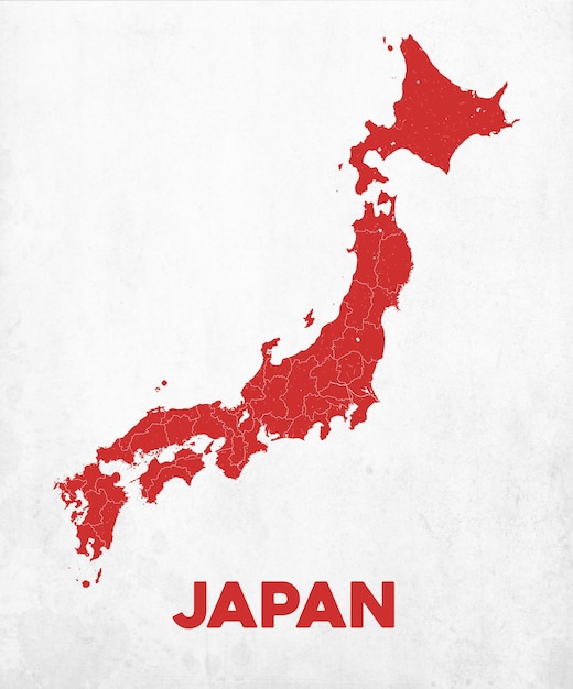 Gedetailleerde kaart van japan