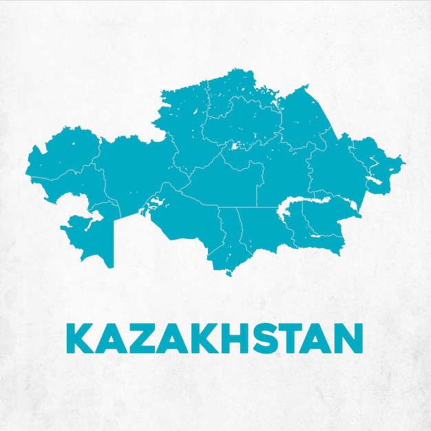 Gedetailleerde kaart van Kazachstan